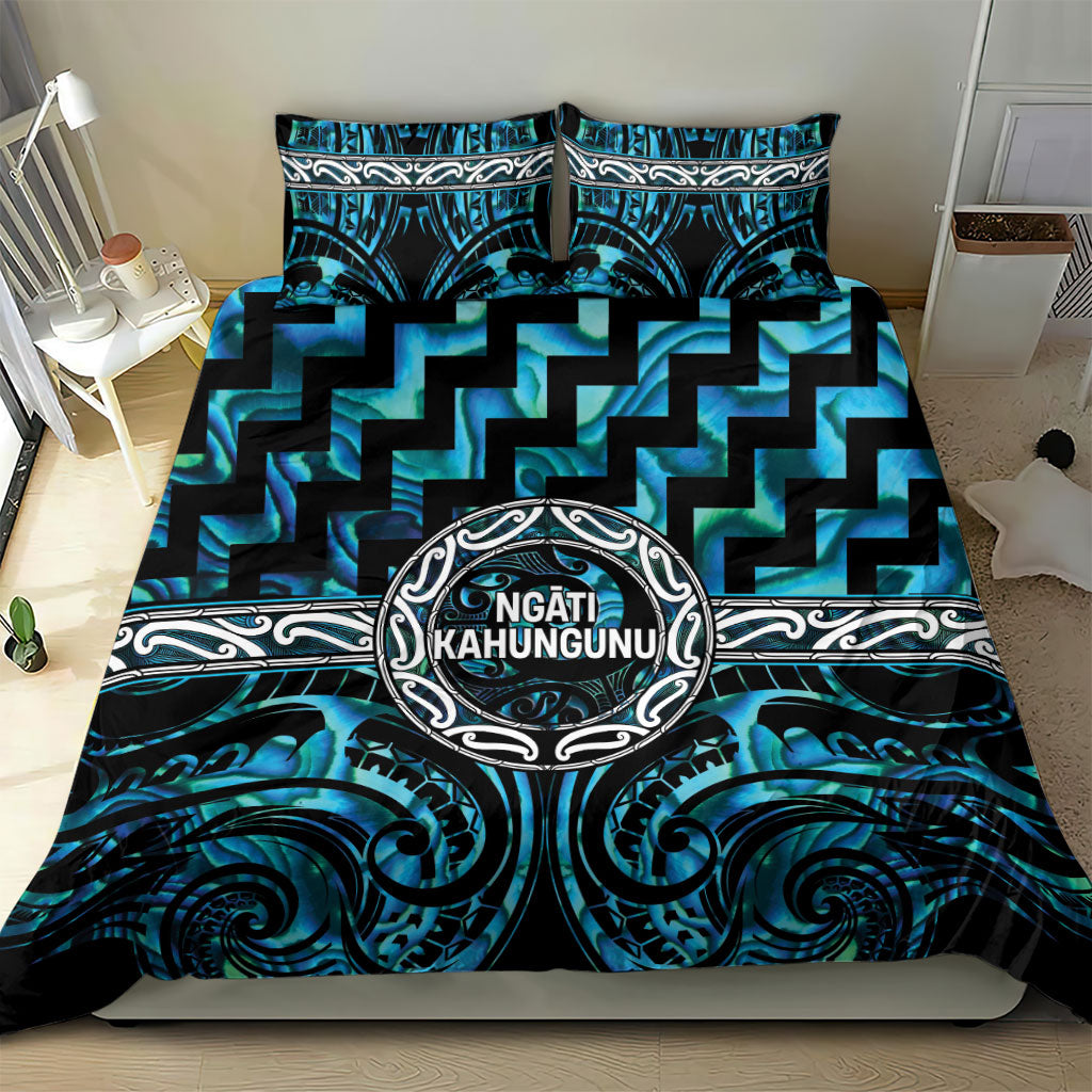 Aotearoa Ngati Kahungunu Bedding Set Maori Iwi Poutama Puhoro Tattoo LT14 - Polynesian Pride