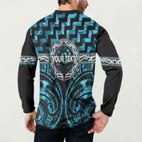 Aotearoa Ngati Kahungunu Personalised Button Sweatshirt Maori Iwi Poutama Puhoro Tattoo LT14 - Polynesian Pride