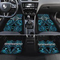 Aotearoa Ngati Kahungunu Personalised Car Mats Maori Iwi Poutama Puhoro Tattoo LT14 Set 4pcs Turquoise - Polynesian Pride