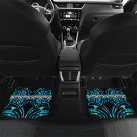 Aotearoa Ngati Kahungunu Personalised Car Mats Maori Iwi Poutama Puhoro Tattoo LT14 Set 2pcs - Back Turquoise - Polynesian Pride