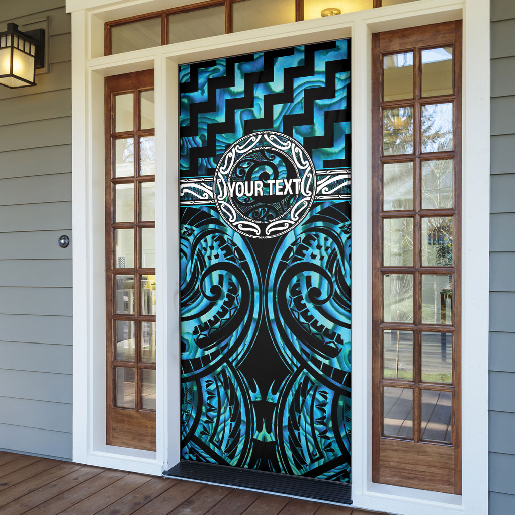 Aotearoa Ngati Kahungunu Personalised Door Cover Maori Iwi Poutama Puhoro Tattoo LT14 - Polynesian Pride