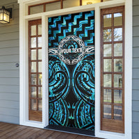 Aotearoa Ngati Kahungunu Personalised Door Cover Maori Iwi Poutama Puhoro Tattoo LT14 - Polynesian Pride