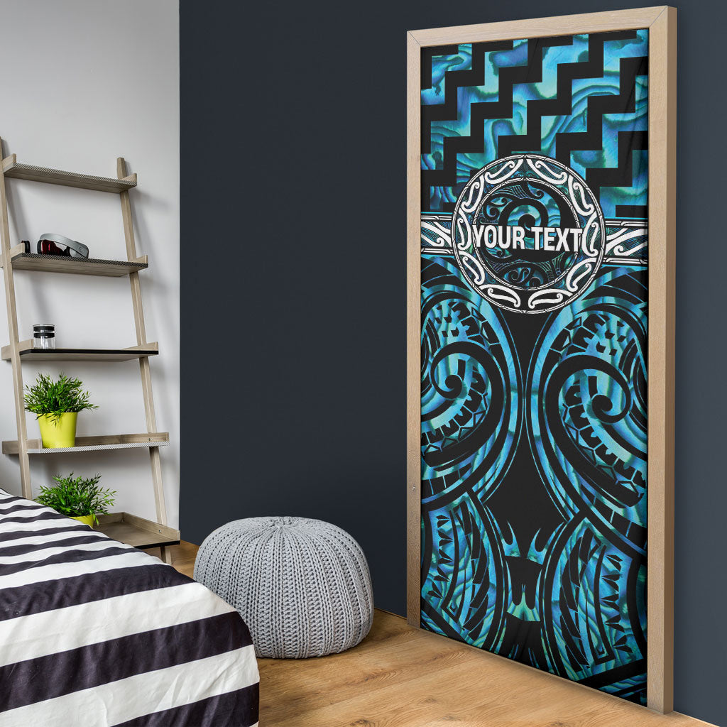 Aotearoa Ngati Kahungunu Personalised Door Cover Maori Iwi Poutama Puhoro Tattoo LT14 - Polynesian Pride