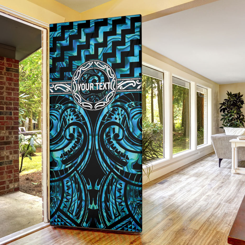 Aotearoa Ngati Kahungunu Personalised Door Cover Maori Iwi Poutama Puhoro Tattoo LT14 - Polynesian Pride