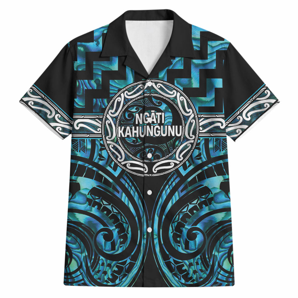 Aotearoa Ngati Kahungunu Personalised Hawaiian Shirt Maori Iwi Poutama Puhoro Tattoo LT14 Turquoise - Polynesian Pride