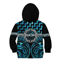 Aotearoa Ngati Kahungunu Personalised Kid Hoodie Maori Iwi Poutama Puhoro Tattoo LT14 - Polynesian Pride