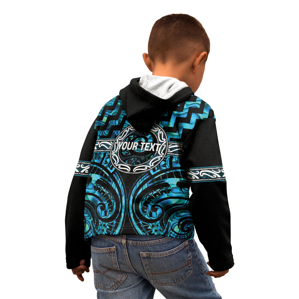 Aotearoa Ngati Kahungunu Personalised Kid Hoodie Maori Iwi Poutama Puhoro Tattoo LT14 - Polynesian Pride