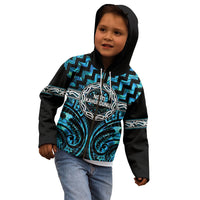 Aotearoa Ngati Kahungunu Personalised Kid Hoodie Maori Iwi Poutama Puhoro Tattoo LT14 - Polynesian Pride