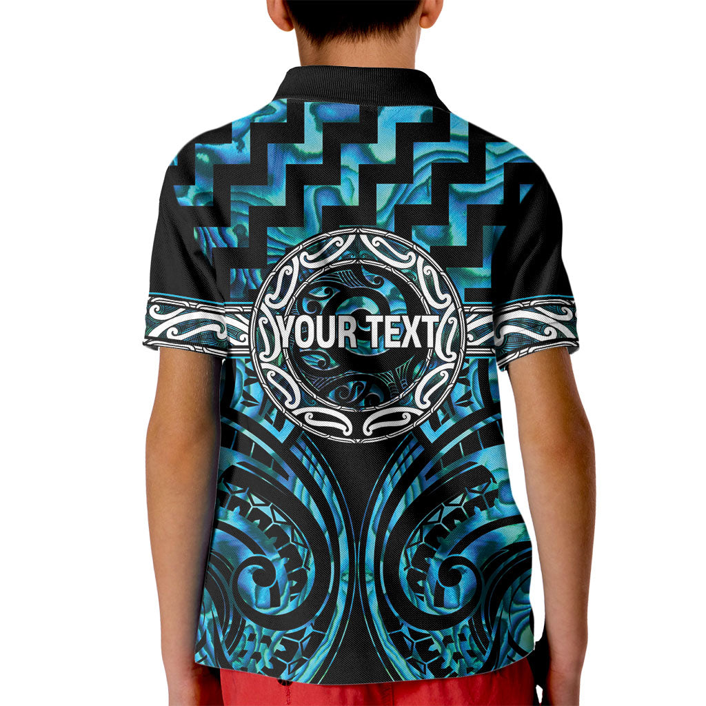 Aotearoa Ngati Kahungunu Personalised Kid Polo Shirt Maori Iwi Poutama Puhoro Tattoo LT14 - Polynesian Pride