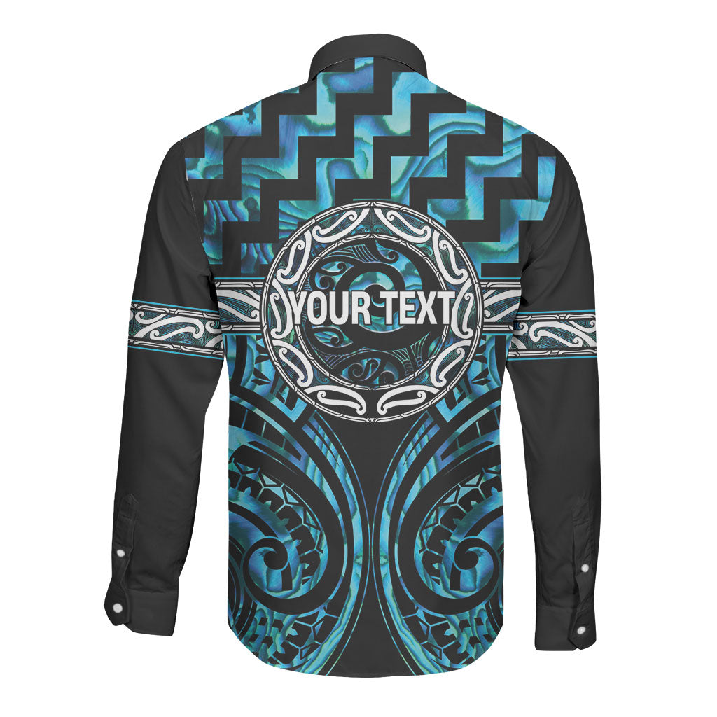 Aotearoa Ngati Kahungunu Personalised Long Sleeve Button Shirt Maori Iwi Poutama Puhoro Tattoo LT14 - Polynesian Pride