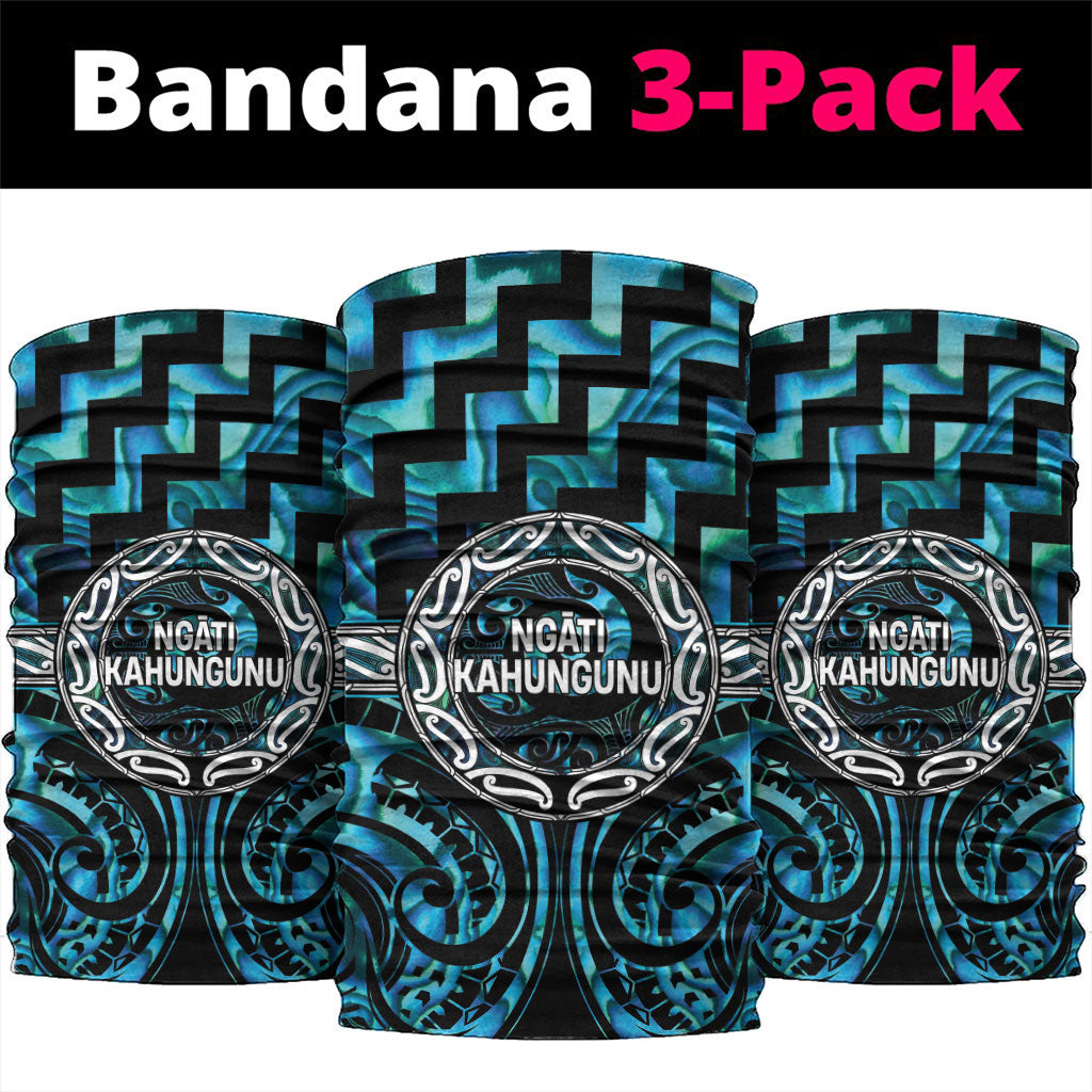 Aotearoa Ngati Kahungunu Neck Gaiter Maori Iwi Poutama Puhoro Tattoo LT14 package One Size: 25*50cm Turquoise - Polynesian Pride