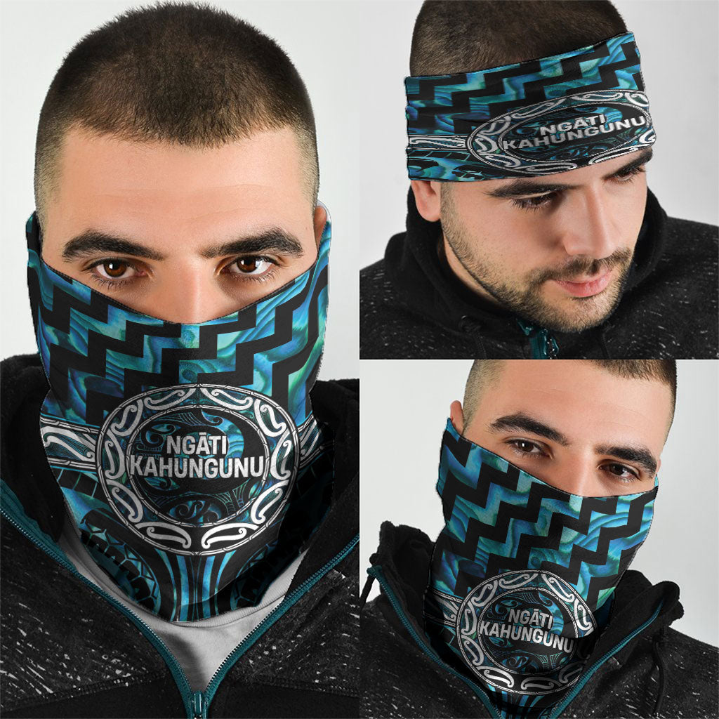 Aotearoa Ngati Kahungunu Neck Gaiter Maori Iwi Poutama Puhoro Tattoo LT14 - Polynesian Pride