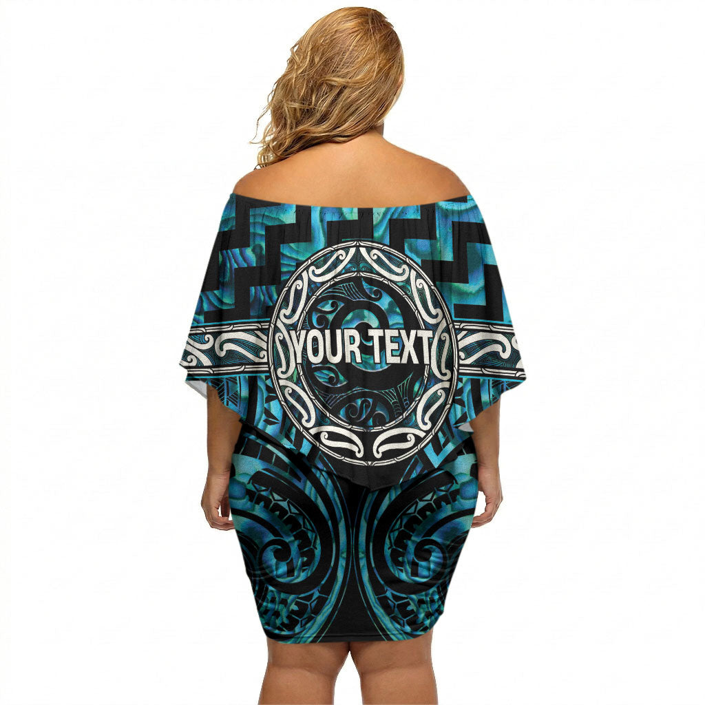 Aotearoa Ngati Kahungunu Personalised Off Shoulder Short Dress Maori Iwi Poutama Puhoro Tattoo LT14 - Polynesian Pride