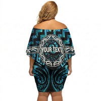Aotearoa Ngati Kahungunu Personalised Off Shoulder Short Dress Maori Iwi Poutama Puhoro Tattoo LT14 - Polynesian Pride