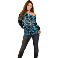 Aotearoa Ngati Kahungunu Personalised Off Shoulder Sweater Maori Iwi Poutama Puhoro Tattoo LT14 - Polynesian Pride