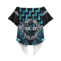 Aotearoa Ngati Kahungunu Personalised Off Shoulder Wrap Waist Top Maori Iwi Poutama Puhoro Tattoo LT14 - Polynesian Pride