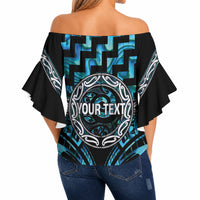 Aotearoa Ngati Kahungunu Personalised Off Shoulder Wrap Waist Top Maori Iwi Poutama Puhoro Tattoo LT14 - Polynesian Pride
