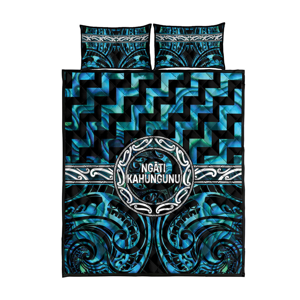 Aotearoa Ngati Kahungunu Quilt Bed Set Maori Iwi Poutama Puhoro Tattoo LT14 - Polynesian Pride