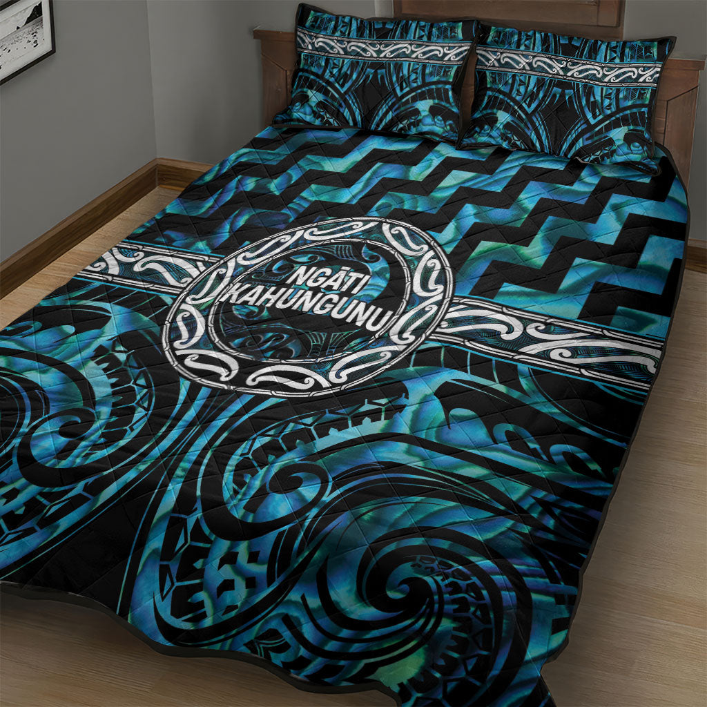 Aotearoa Ngati Kahungunu Quilt Bed Set Maori Iwi Poutama Puhoro Tattoo LT14 - Polynesian Pride
