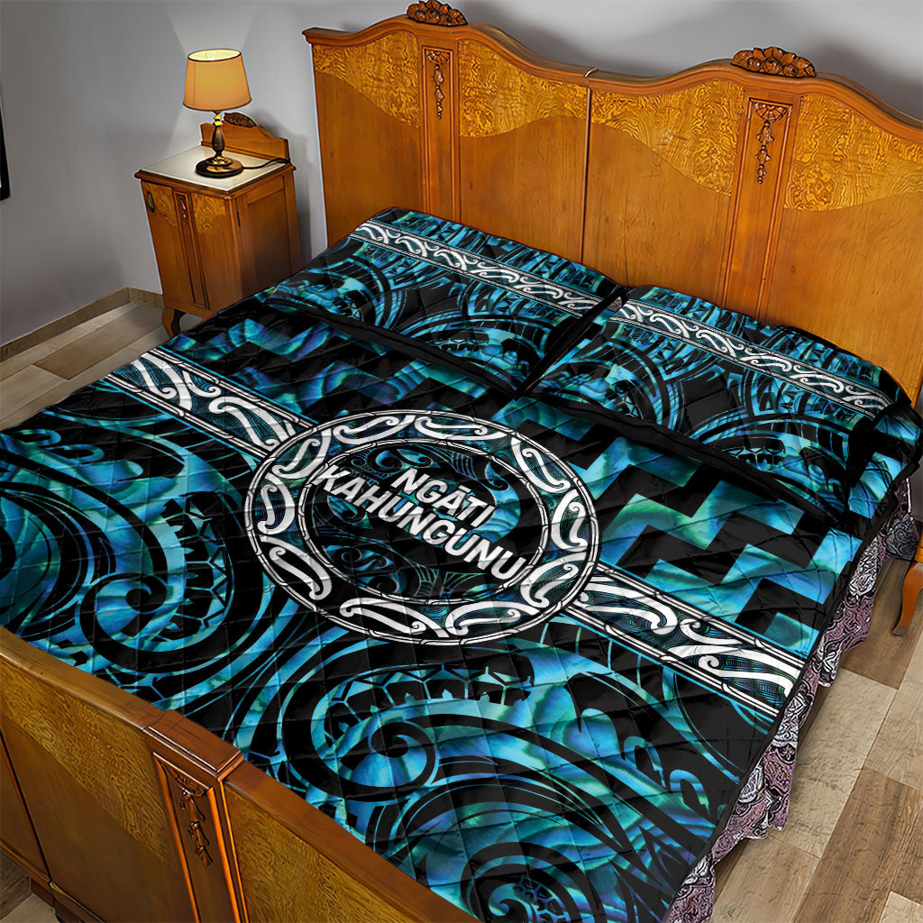 Aotearoa Ngati Kahungunu Quilt Bed Set Maori Iwi Poutama Puhoro Tattoo LT14 - Polynesian Pride