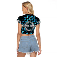 Aotearoa Ngati Kahungunu Personalised Raglan Cropped T Shirt Maori Iwi Poutama Puhoro Tattoo LT14 - Polynesian Pride