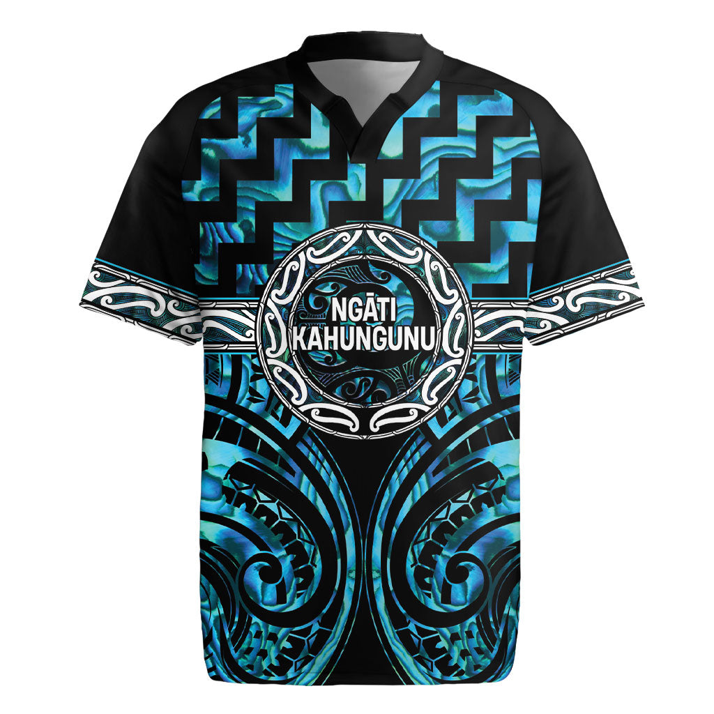 Aotearoa Ngati Kahungunu Personalised Rugby Jersey Maori Iwi Poutama Puhoro Tattoo LT14 Turquoise - Polynesian Pride