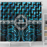 Aotearoa Ngati Kahungunu Shower Curtain Maori Iwi Poutama Puhoro Tattoo LT14 - Polynesian Pride