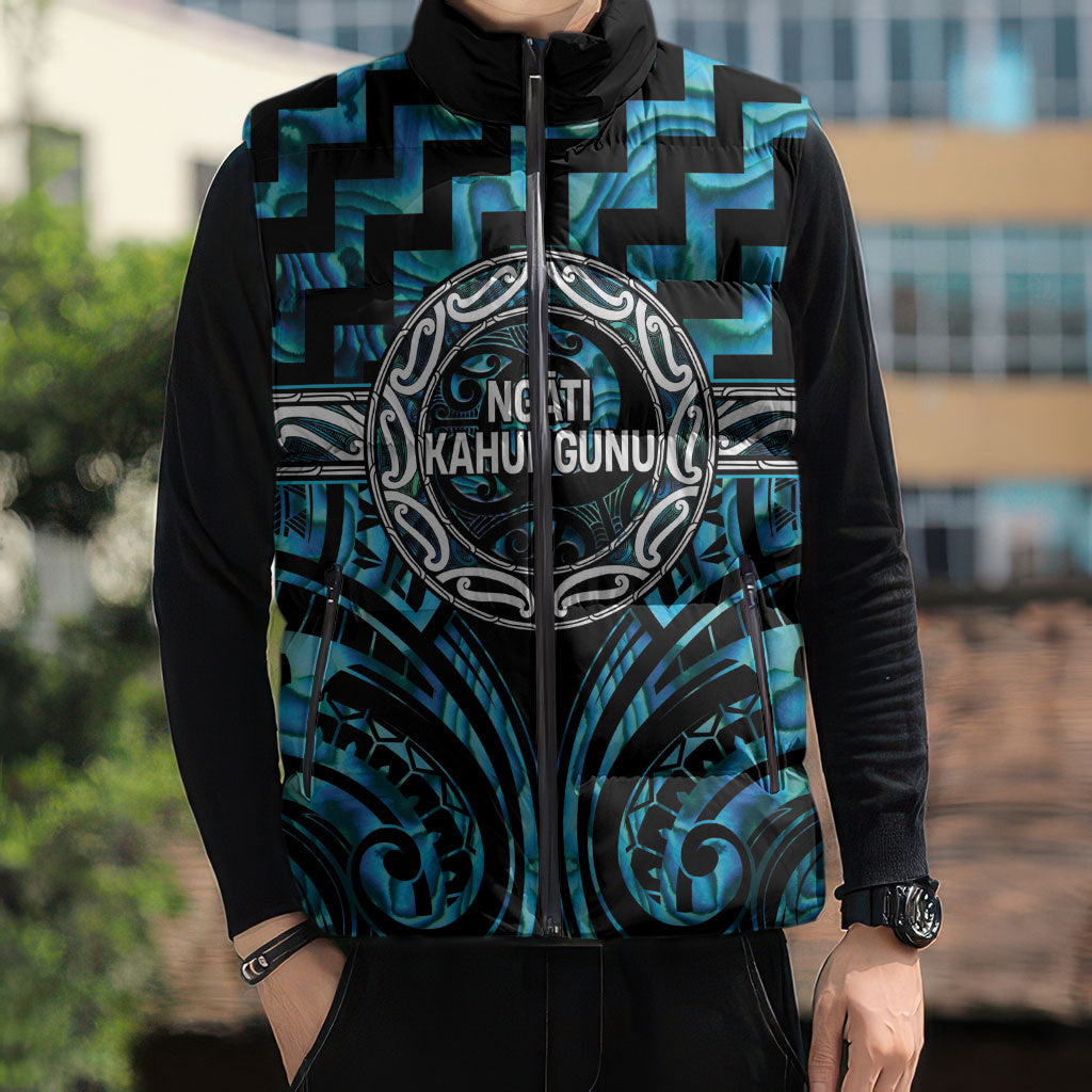 Aotearoa Ngati Kahungunu Personalised Sleeveless Puffer Jacket Maori Iwi Poutama Puhoro Tattoo LT14 - Polynesian Pride