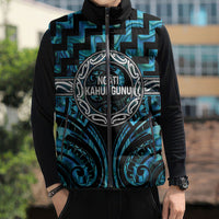 Aotearoa Ngati Kahungunu Personalised Sleeveless Puffer Jacket Maori Iwi Poutama Puhoro Tattoo LT14 - Polynesian Pride