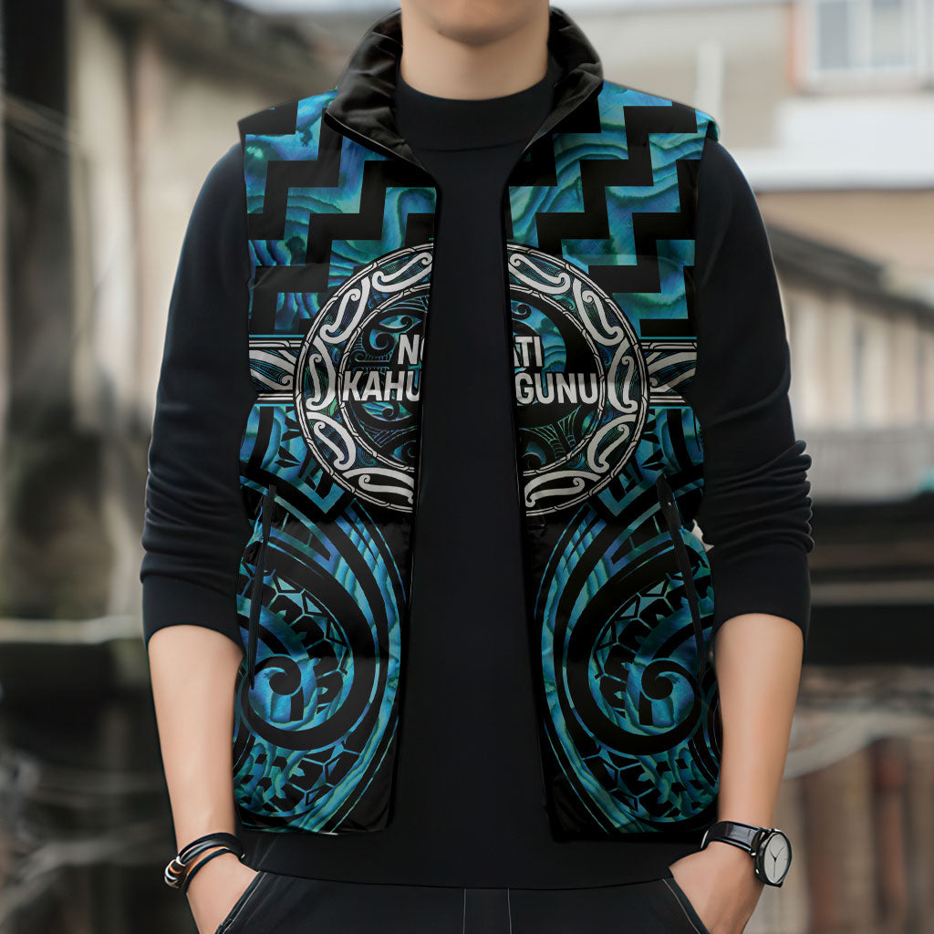 Aotearoa Ngati Kahungunu Personalised Sleeveless Puffer Jacket Maori Iwi Poutama Puhoro Tattoo LT14 - Polynesian Pride