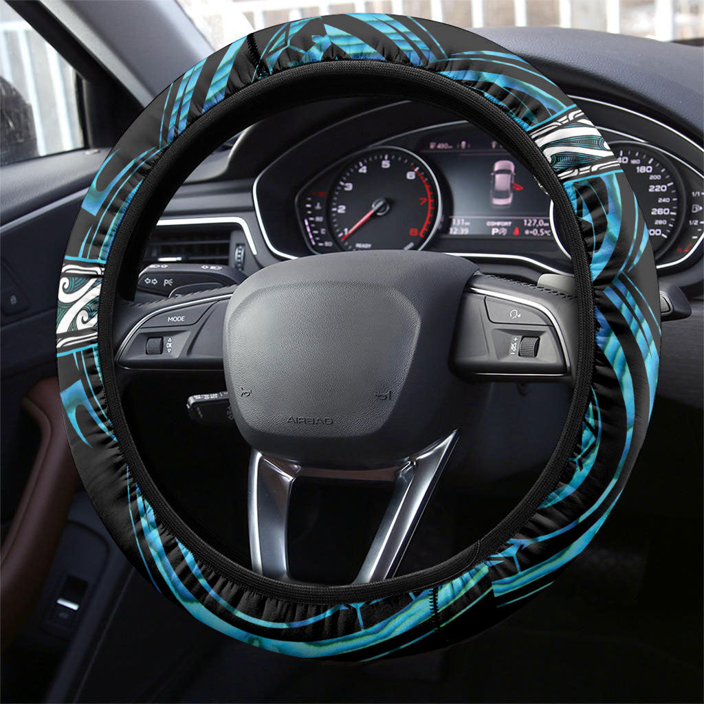 Aotearoa Ngati Kahungunu Steering Wheel Cover Maori Iwi Poutama Puhoro Tattoo LT14 - Polynesian Pride