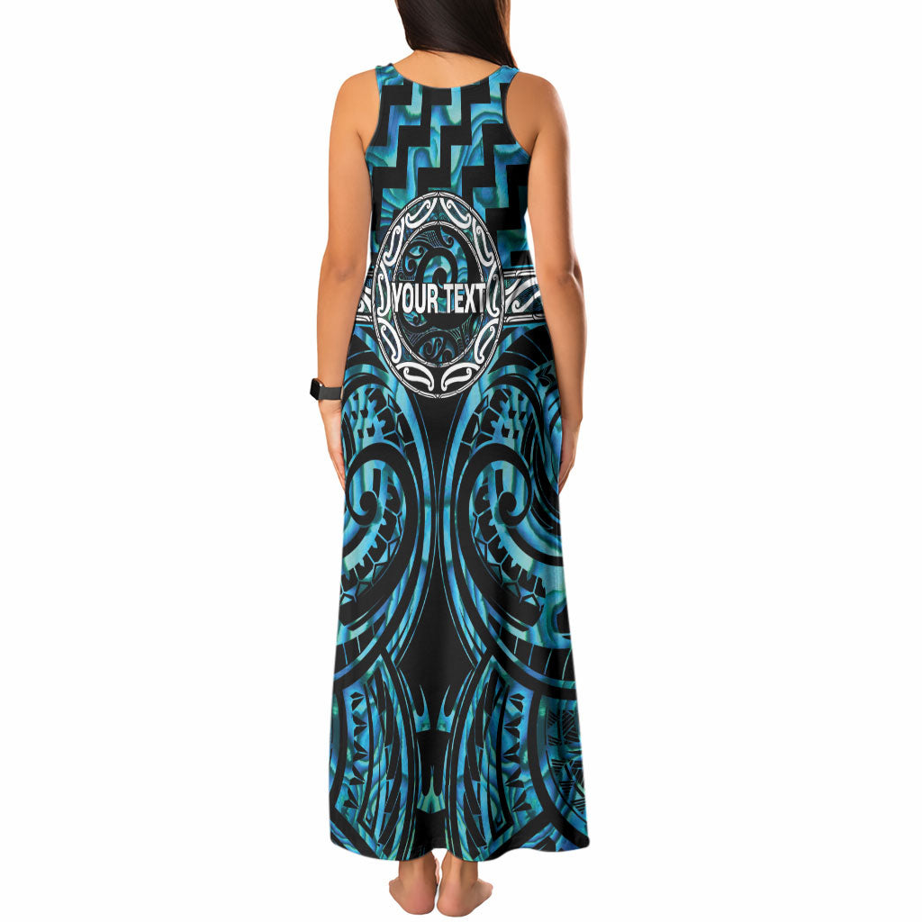 Aotearoa Ngati Kahungunu Personalised Tank Maxi Dress Maori Iwi Poutama Puhoro Tattoo LT14 - Polynesian Pride