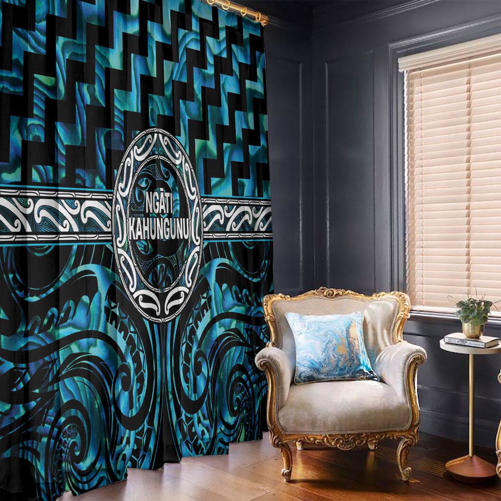 Aotearoa Ngati Kahungunu Window Curtain Maori Iwi Poutama Puhoro Tattoo LT14 - Polynesian Pride