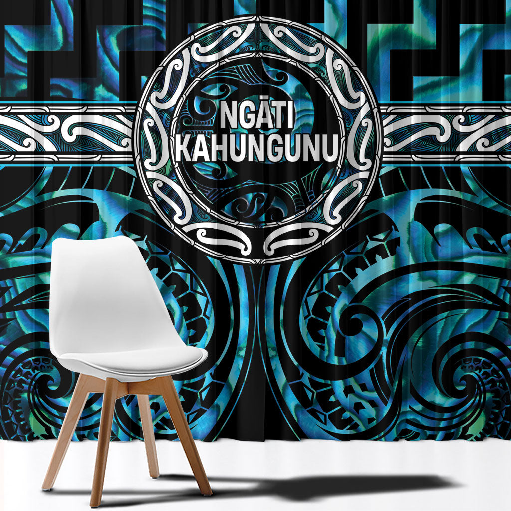 Aotearoa Ngati Kahungunu Window Curtain Maori Iwi Poutama Puhoro Tattoo LT14 - Polynesian Pride