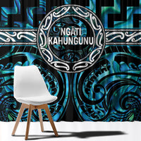 Aotearoa Ngati Kahungunu Window Curtain Maori Iwi Poutama Puhoro Tattoo LT14 - Polynesian Pride