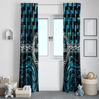 Aotearoa Ngati Kahungunu Window Curtain Maori Iwi Poutama Puhoro Tattoo LT14 - Polynesian Pride
