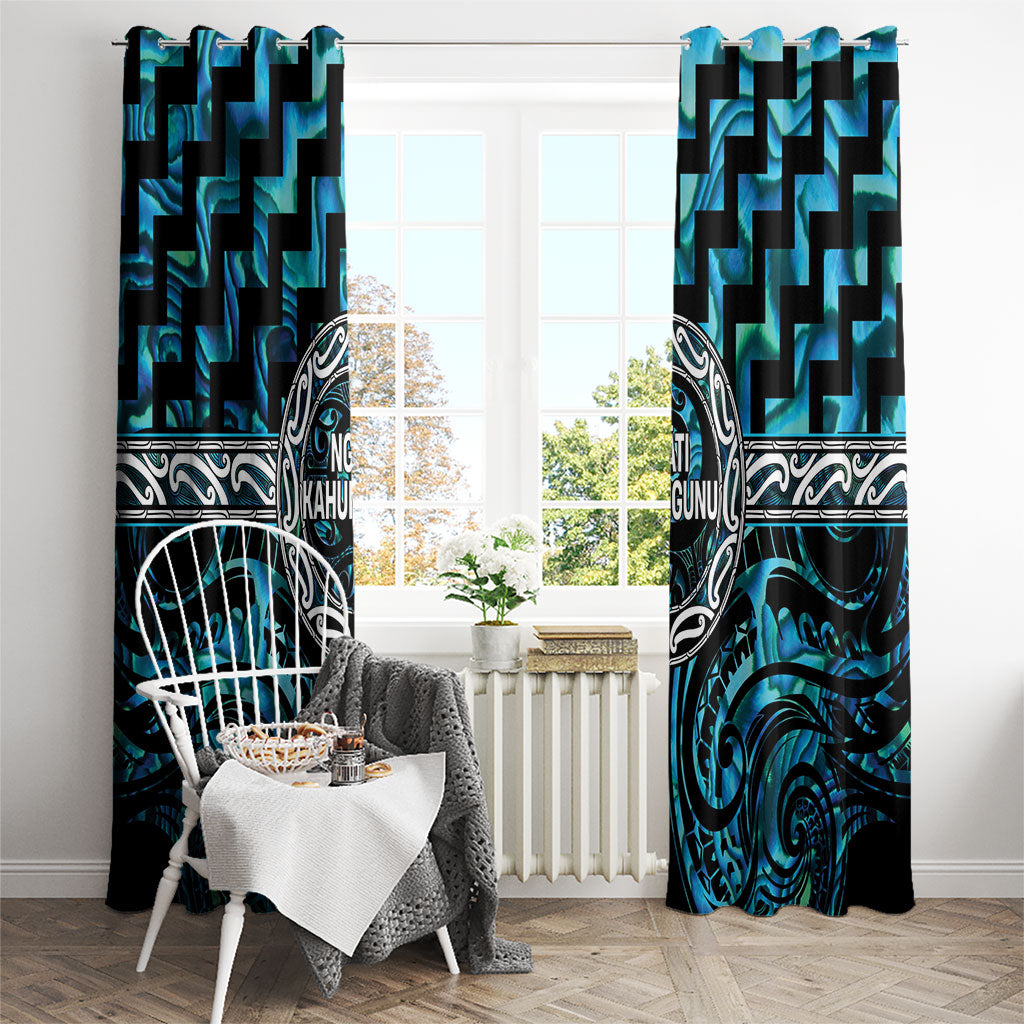 Aotearoa Ngati Kahungunu Window Curtain Maori Iwi Poutama Puhoro Tattoo LT14 - Polynesian Pride