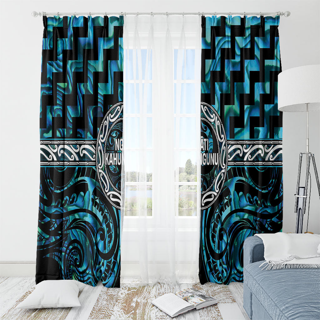 Aotearoa Ngati Kahungunu Window Curtain Maori Iwi Poutama Puhoro Tattoo LT14 - Polynesian Pride