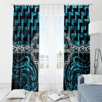 Aotearoa Ngati Kahungunu Window Curtain Maori Iwi Poutama Puhoro Tattoo LT14 - Polynesian Pride