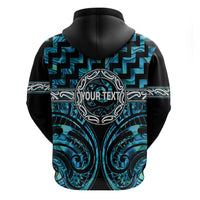 Aotearoa Ngati Kahungunu Personalised Zip Hoodie Maori Iwi Poutama Puhoro Tattoo LT14 - Polynesian Pride