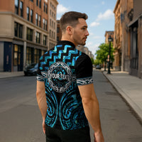 Aotearoa Ngati Kahungunu Personalised Zipper Polo Shirt Maori Iwi Poutama Puhoro Tattoo LT14 - Polynesian Pride