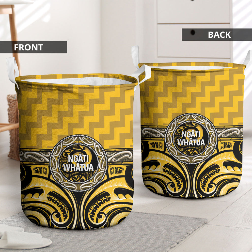 Aotearoa Ngati Whatua Laundry Basket Maori Iwi Poutama Puhoro Tattoo LT14 - Polynesian Pride