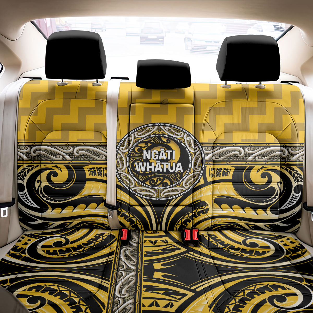 Aotearoa Ngati Whatua Back Car Seat Cover Maori Iwi Poutama Puhoro Tattoo LT14 - Polynesian Pride