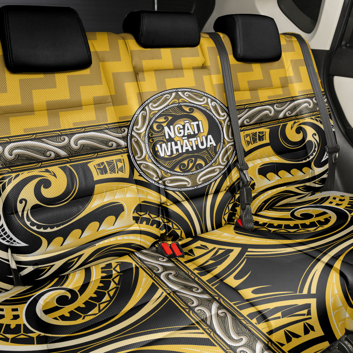 Aotearoa Ngati Whatua Back Car Seat Cover Maori Iwi Poutama Puhoro Tattoo LT14 - Polynesian Pride
