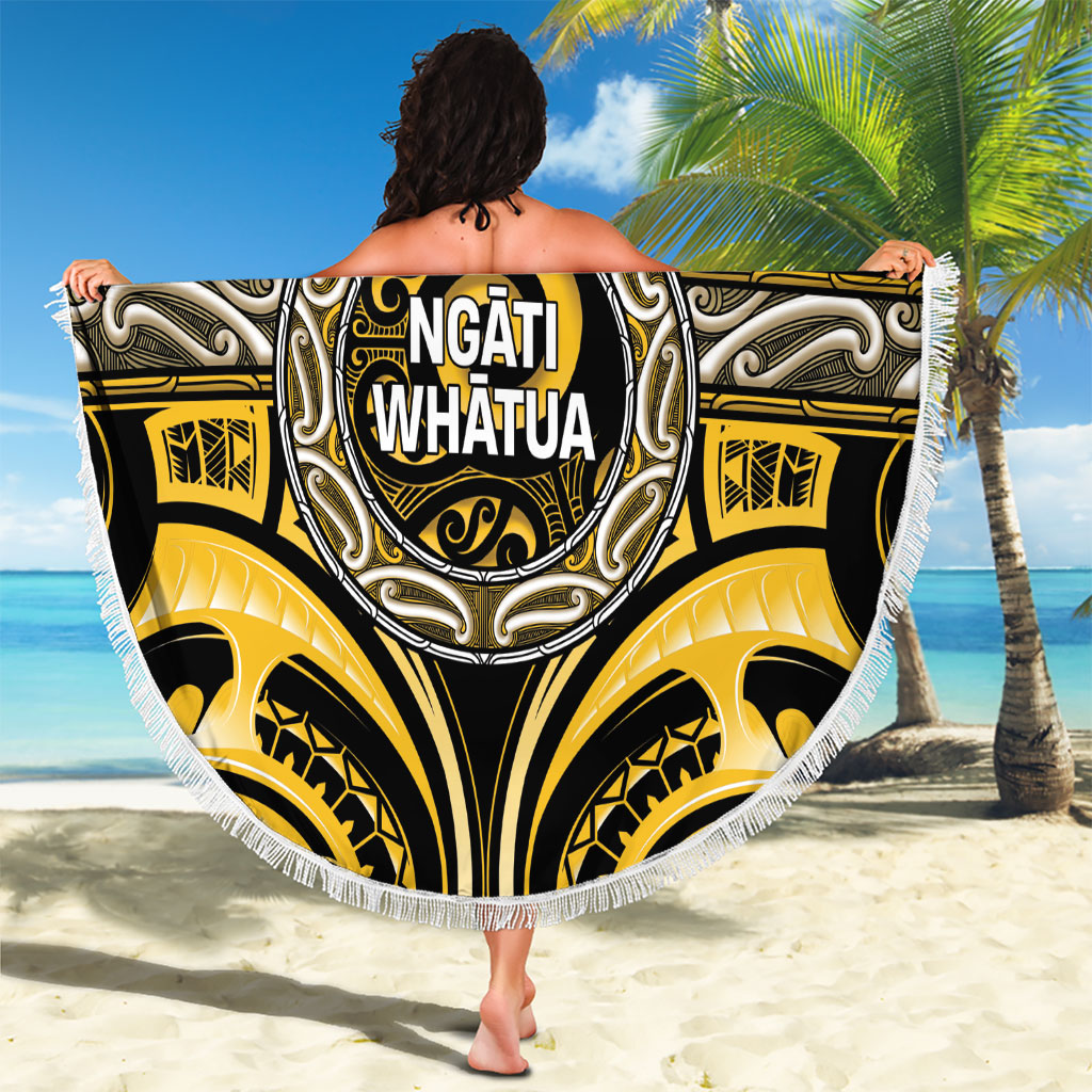 Aotearoa Ngati Whatua Beach Blanket Maori Iwi Poutama Puhoro Tattoo LT14 - Polynesian Pride