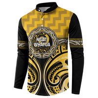 Aotearoa Ngati Whatua Personalised Button Sweatshirt Maori Iwi Poutama Puhoro Tattoo LT14 - Polynesian Pride