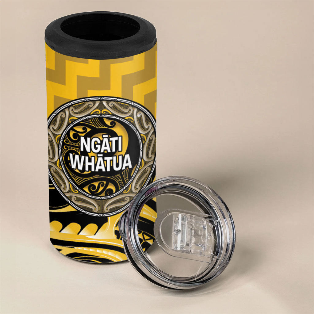 Aotearoa Ngati Whatua Personalised 4 in 1 Can Cooler Tumbler Maori Iwi Poutama Puhoro Tattoo LT14 - Polynesian Pride