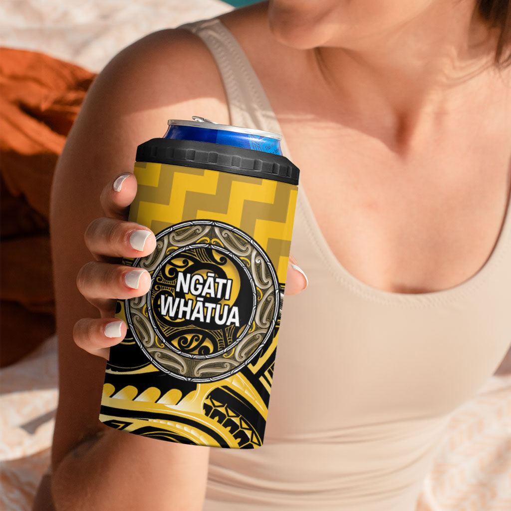 Aotearoa Ngati Whatua Personalised 4 in 1 Can Cooler Tumbler Maori Iwi Poutama Puhoro Tattoo LT14 - Polynesian Pride