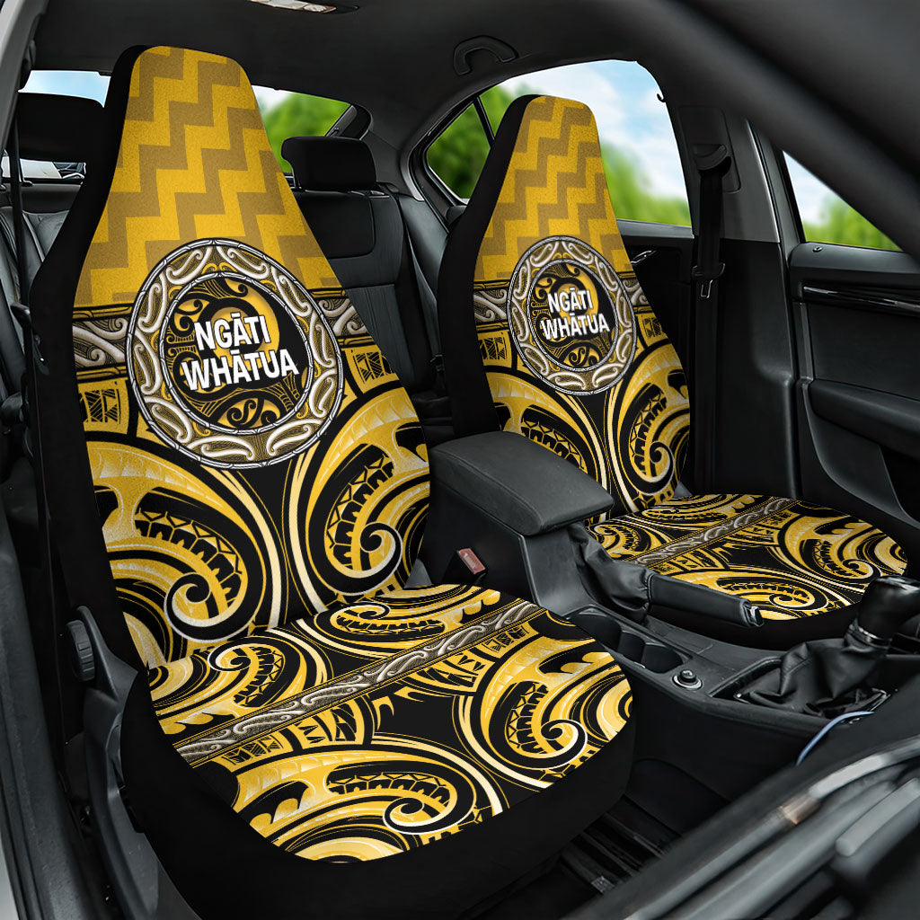 Aotearoa Ngati Whatua Car Seat Cover Maori Iwi Poutama Puhoro Tattoo LT14 One Size Yellow - Polynesian Pride