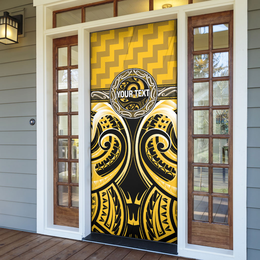 Aotearoa Ngati Whatua Personalised Door Cover Maori Iwi Poutama Puhoro Tattoo LT14 - Polynesian Pride